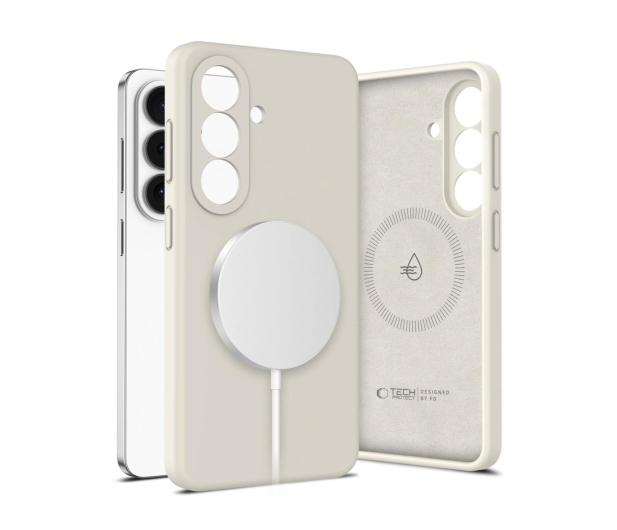 Tech-Protect Silicone Magsafe Galaxy S26 Cosmic Latte - 1500281 - zdjęcie